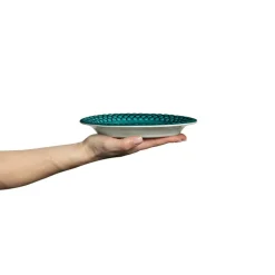 Bubbles Oval Plate 20 cm, Blue