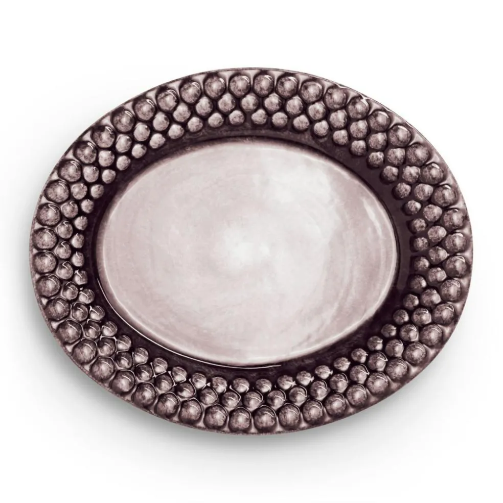 Bubbles Oval Plate 20 cm, Blue