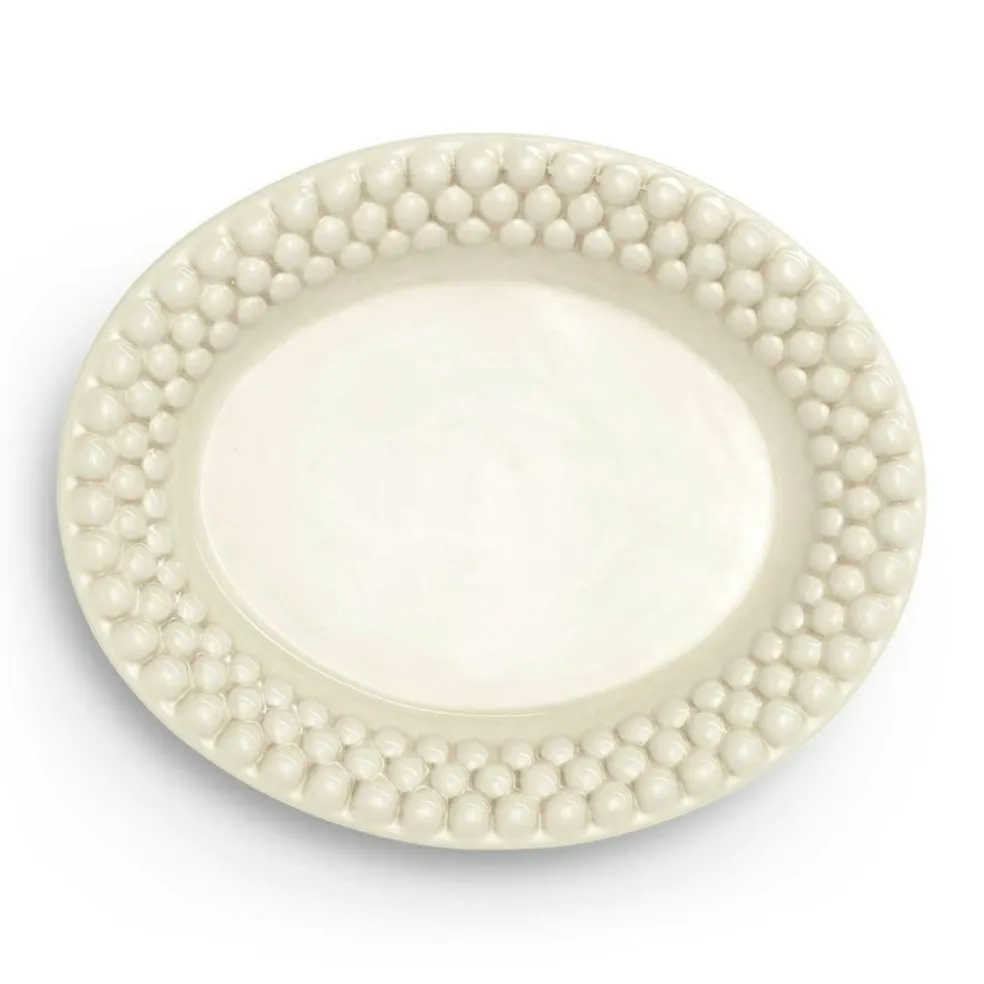 Bubbles Oval Plate 20 cm, Blue