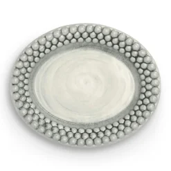 Bubbles Oval Plate 20 cm, Blue