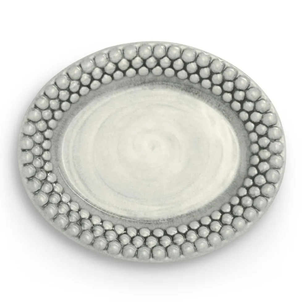 Bubbles Oval Plate 20 cm, Blue