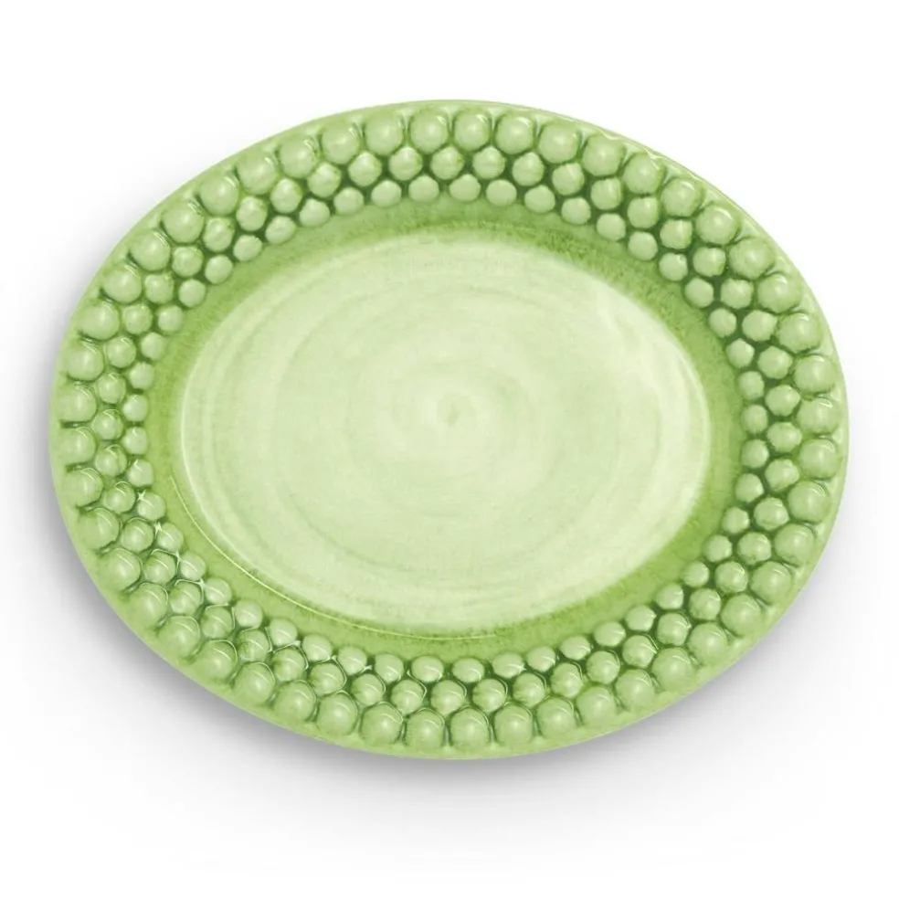 Bubbles Oval Plate 20 cm, Blue