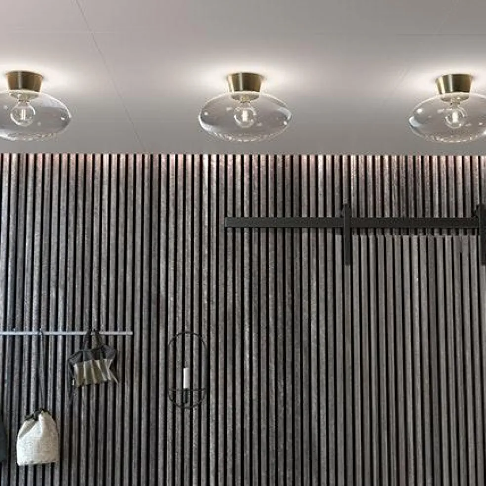 Bullo Flush Ceiling Light 270 mm, Brass