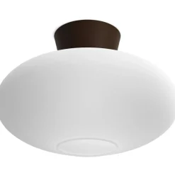 Bullo XL Flush Ceiling Light, Oxide / Opal