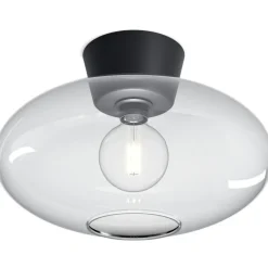 Bullo XL Flush Ceiling Light, Oxide / Opal