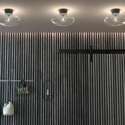 Bullo XL Flush Ceiling Light, Oxide / Opal