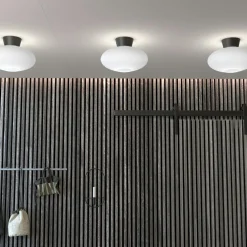 Bullo XL Flush Ceiling Light, Oxide / Opal