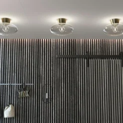 Bullo XL Flush Ceiling Light, Oxide / Opal