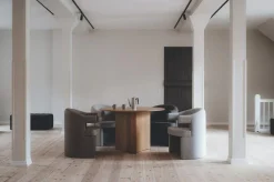 Burra Dining Chair, Ultra Leather Grey 41585