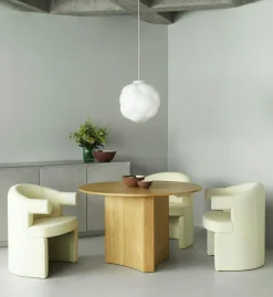 Burra Dining Chair, Ultra Leather Grey 41585