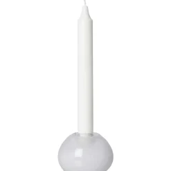 Candle Holder Glass Ø7,5 cm, White
