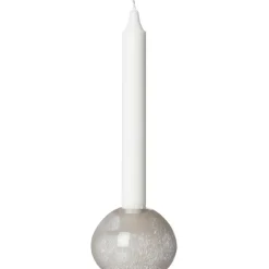 Candle Holder Glass Ø7,5 cm, White