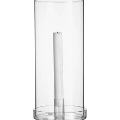 Candle Holder Glass Clear, 29 cm