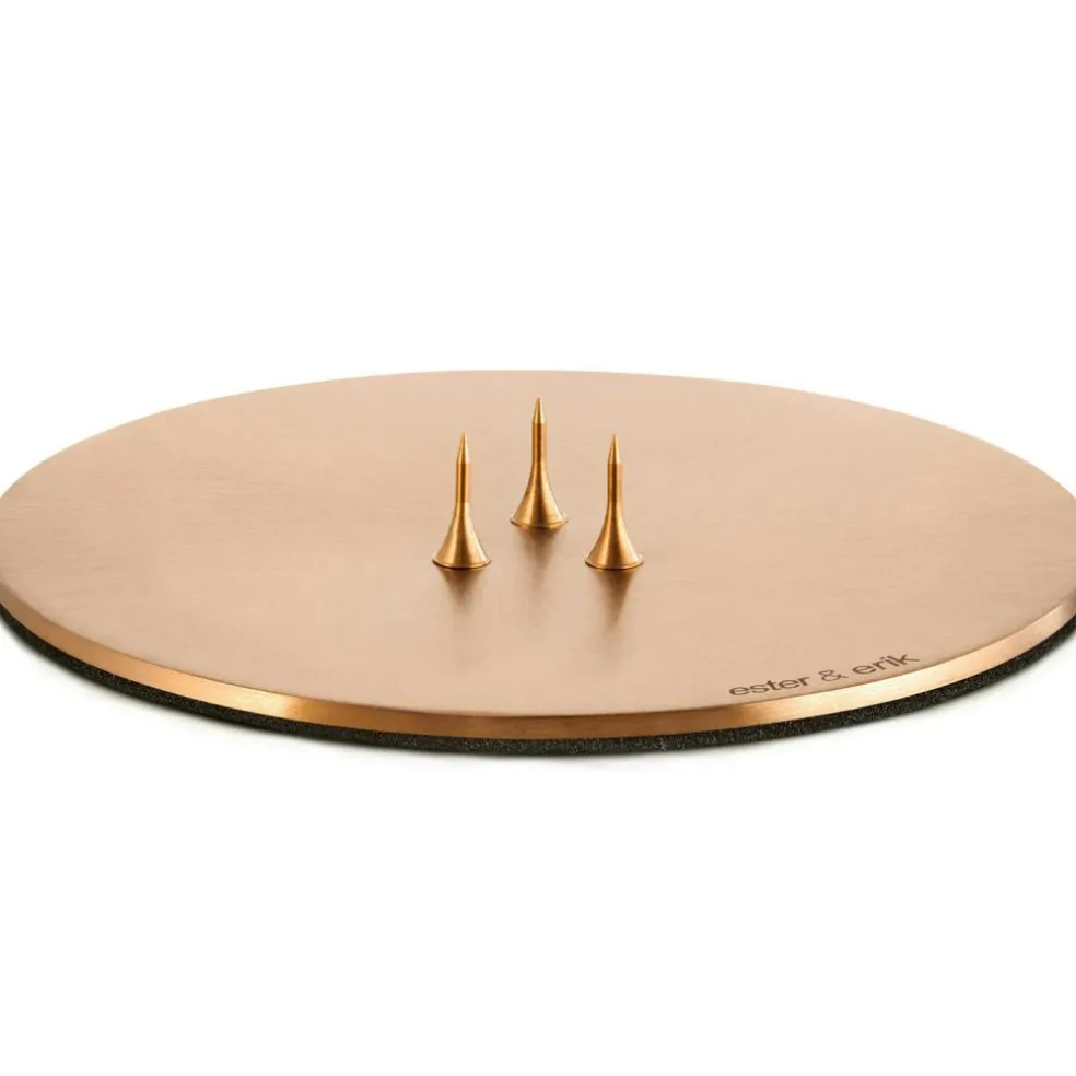 Candle Plate Ø9 cm Rose Gold, Shiny