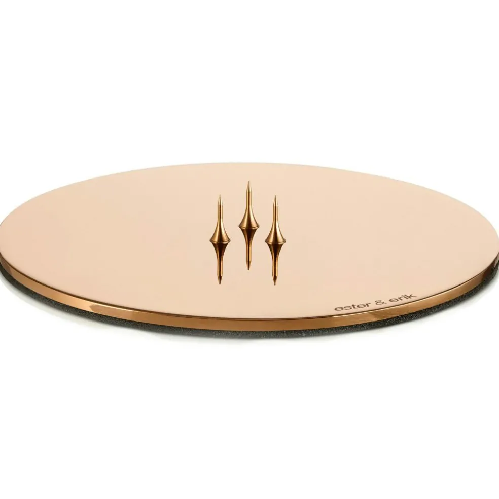 Candle Plate Ø12 cm Rose Gold, Shiny