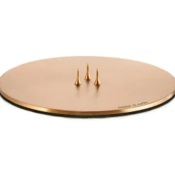 Candle Plate Ø12 cm Rose Gold, Shiny