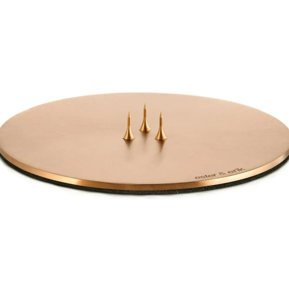 Candle Plate Ø12 cm Rose Gold, Shiny