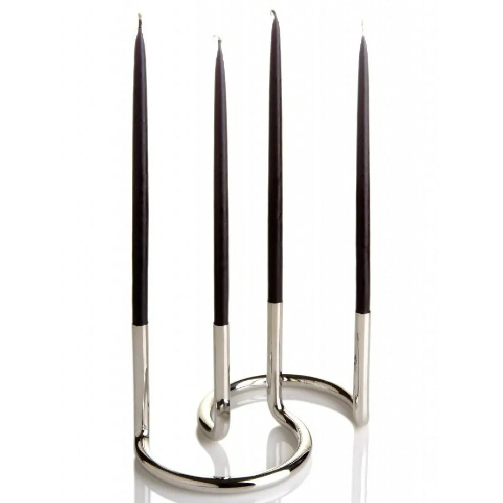 Candle set Gemini, Black, 4 pcs