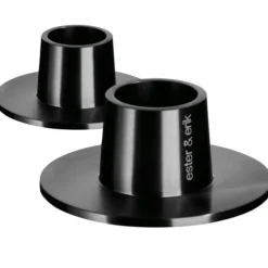 Candlestick matte Ø6 cm 2-pack, Matte Black