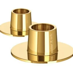 Candlestick Shiny Ø6 cm 2-pack, Shiny Silver