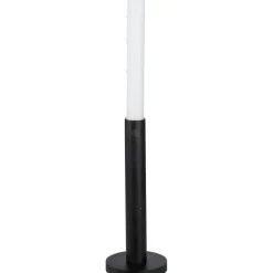 Candlestick Wood Black, 15 cm
