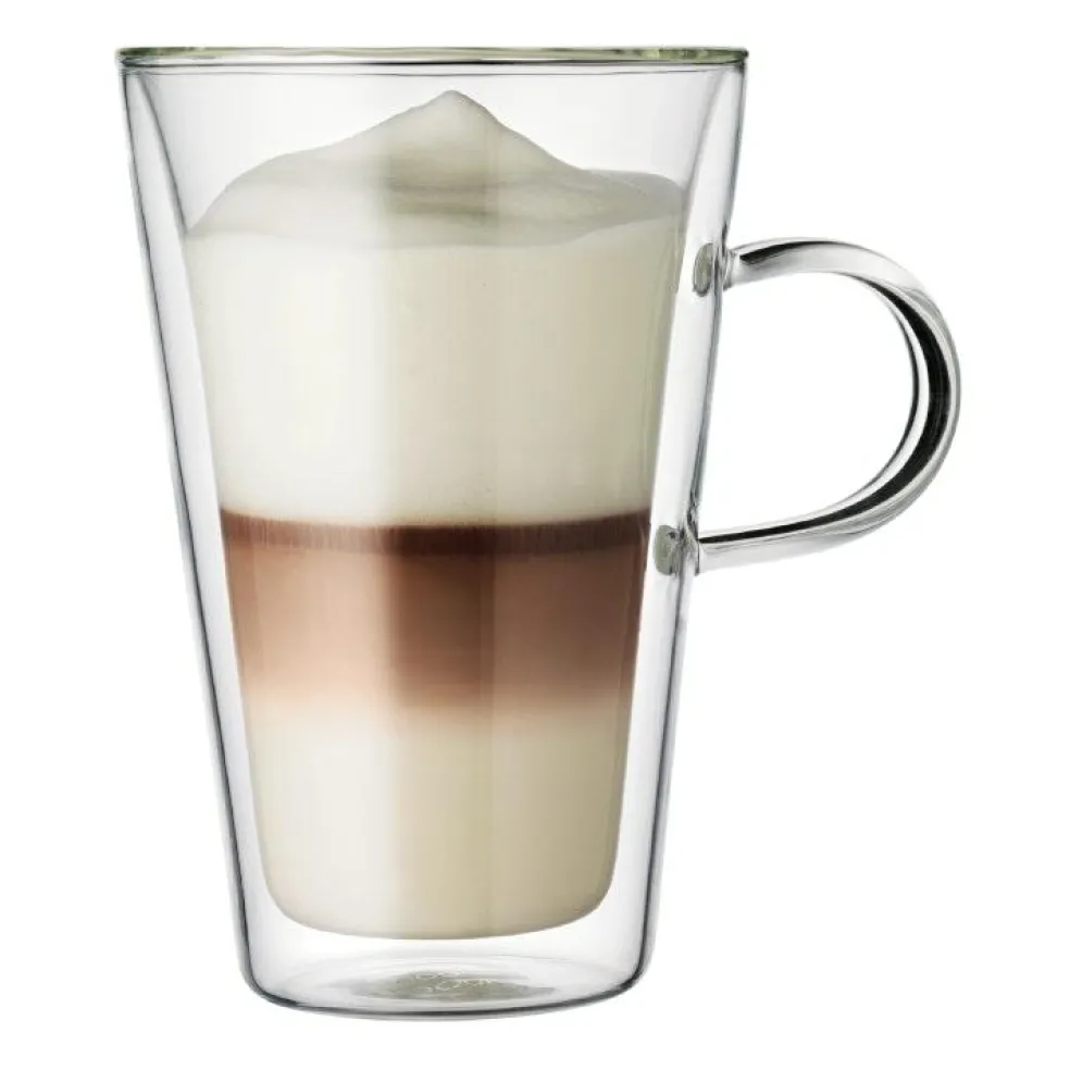 Canteen double-walled glass with handle 2-pack