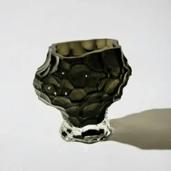 Canyon Medi- Clear Vase 18 cm, Smoke