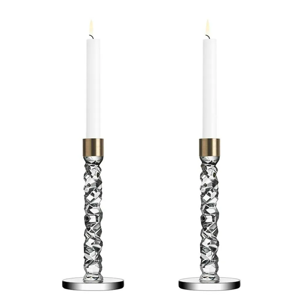 Carat Candle Holder H 24,2 cm, 2 pcs, Anthracite
