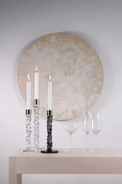 Carat Candle Holder H 24,2 cm, 2 pcs, Anthracite