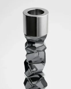 Carat Candle Holder H 24,2 cm, 2 pcs, Anthracite