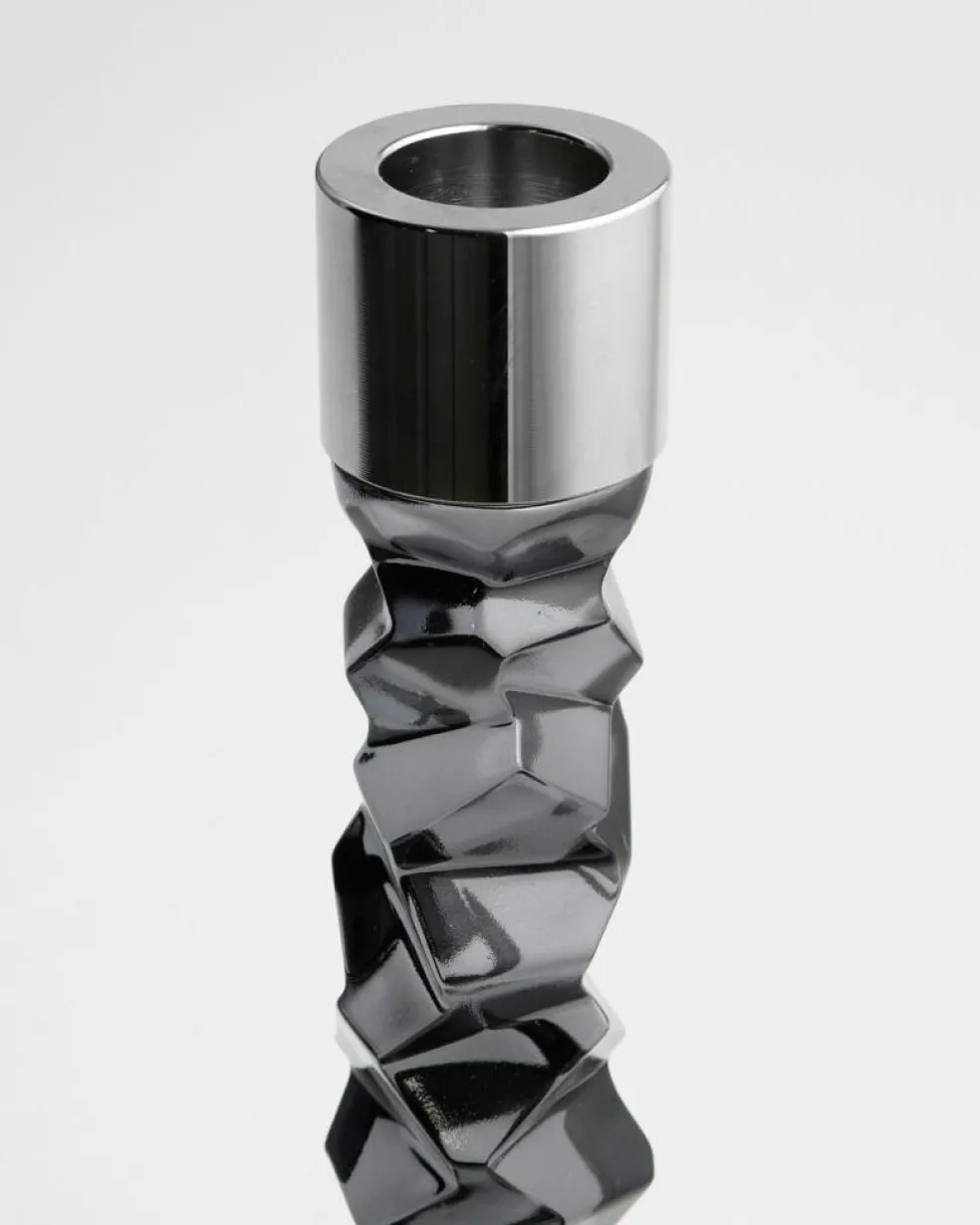 Carat Candle Holder H 24,2 cm, 2 pcs, Anthracite