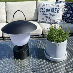 Castro Table Lamp Portable, Sand Black