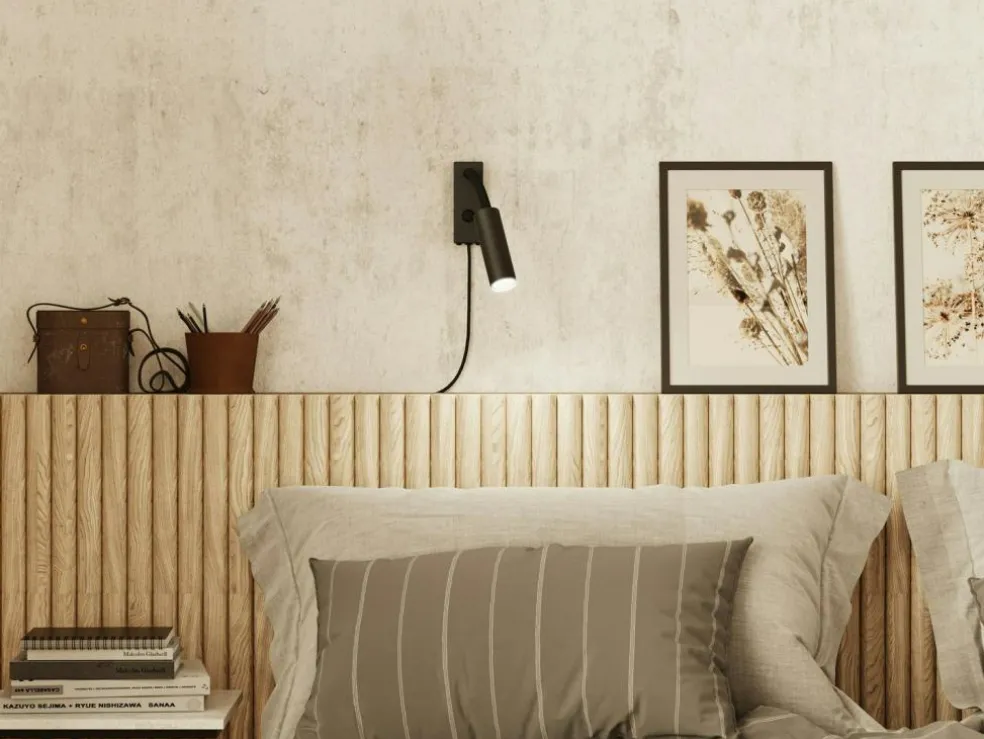 Cato Slim Flex Wall Lamp, Matte Black