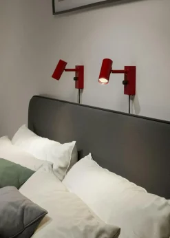 Cato Wall Lamp, Matte White / Brass