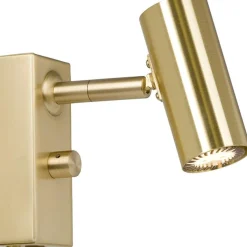 Cato Wall Lamp, Matte White / Brass