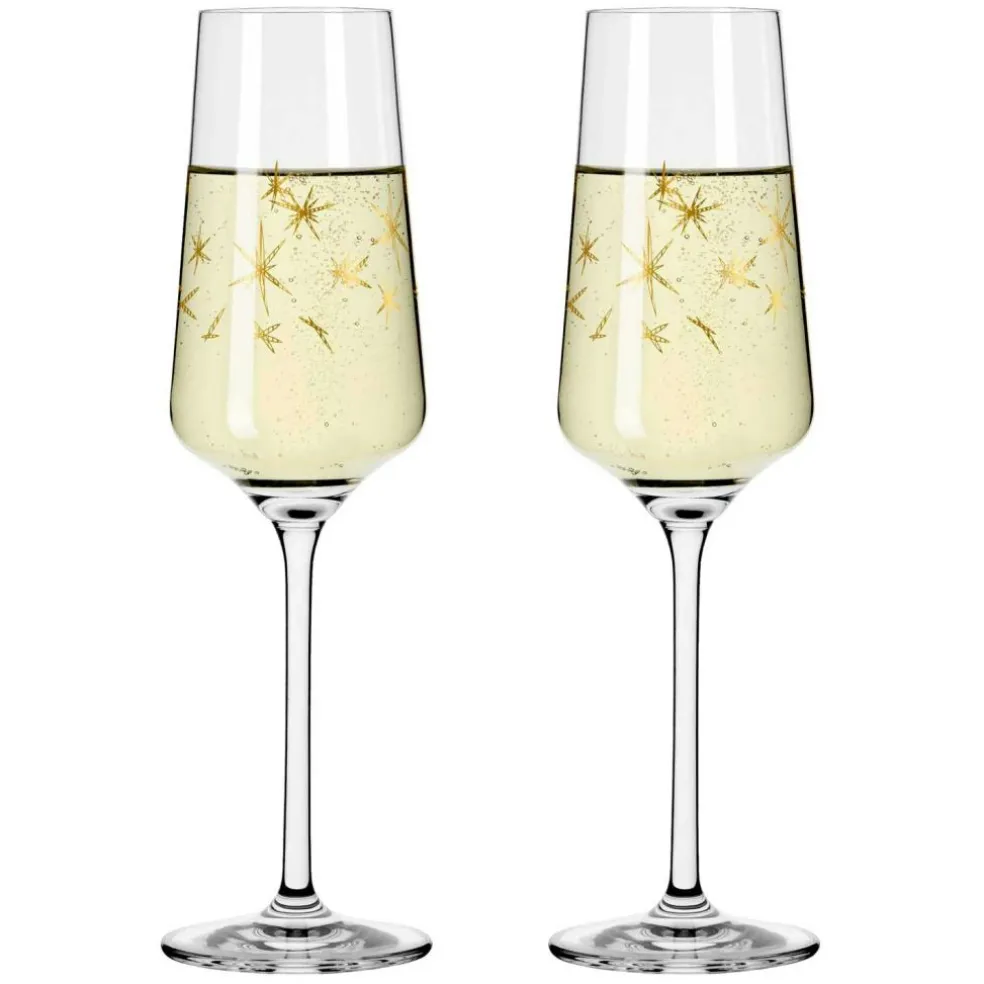 Celebration Deluxe Champagne Glass Stars 2-pack, 23 cl