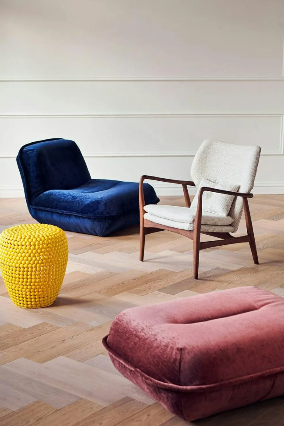 Chair Peggy Fabric Rough Ecru