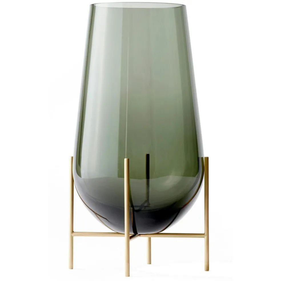 Échasse Vase M, Smoked/ Brass