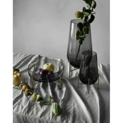 Échasse Vase M, Smoked/ Brass