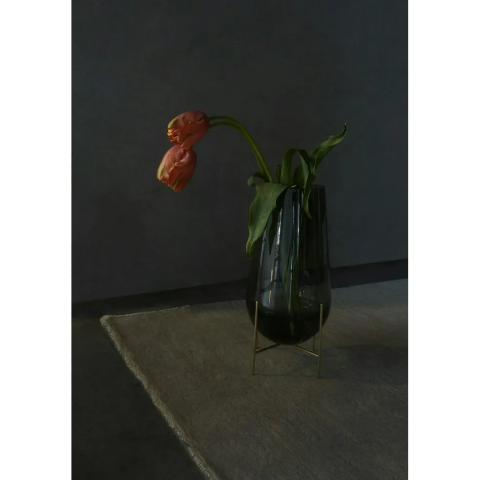 Échasse Vase M, Smoked/ Brass