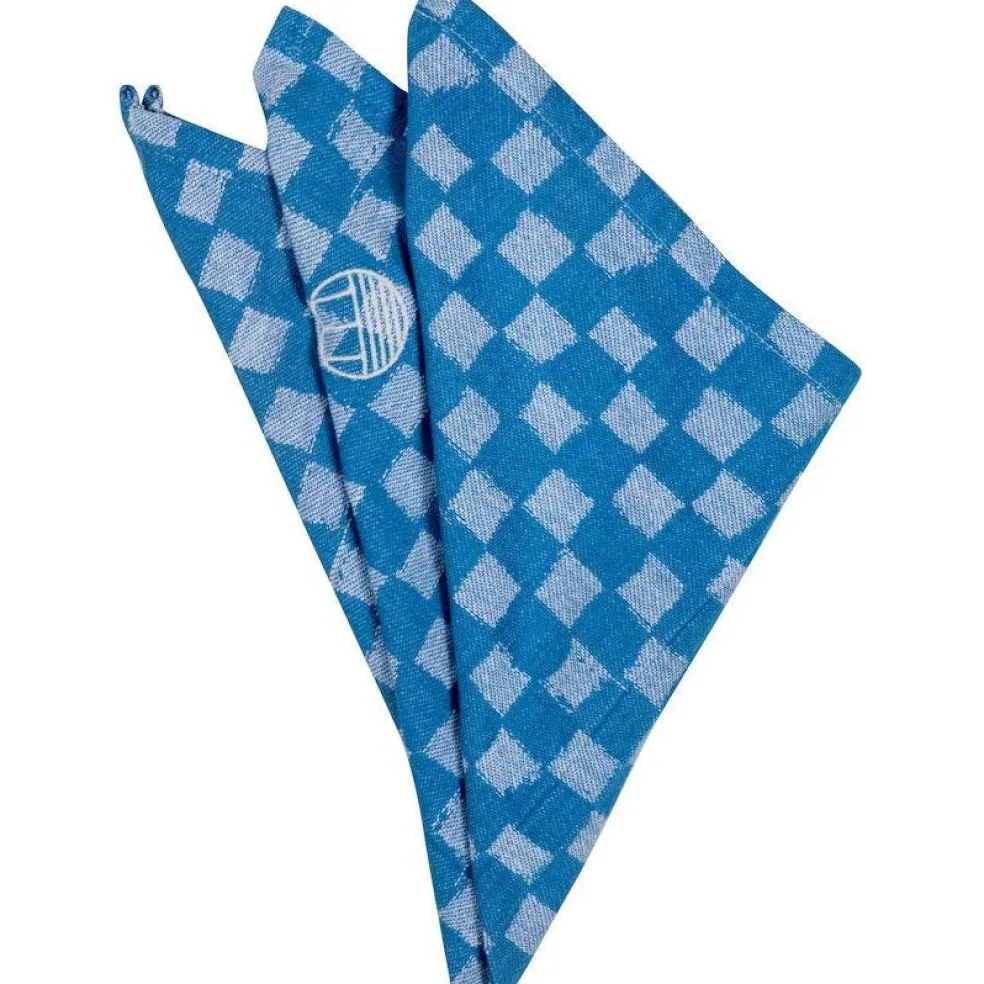 Checki Cloth Napkin Cotton 45x45 cm 2-pack, Blue