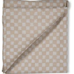 Checki Table Cloth Cotton 140x250 cm, Beige