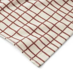 Checks Rust Bathroom Towel, 100x150 cm