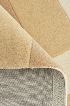 Checks Wool Rug Beige, 250x350 cm