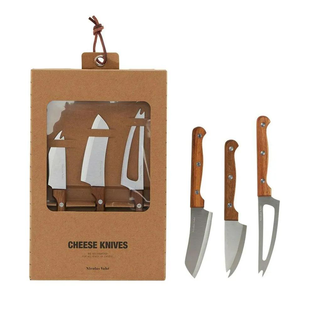 Cheese Knives Acacia/Stainless Steel, 3 pcs