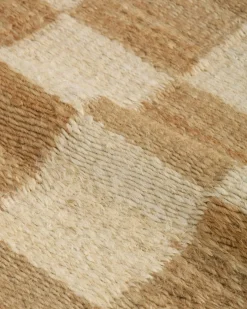 Chess Door Mat 60x90 cm, Natural Jute / Off-white