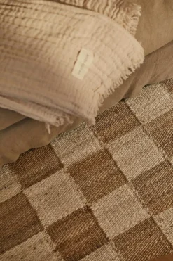 Chess Rug Natural Jute / Off-white, 180x270 cm