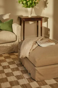 Chess Rug Natural Jute / Off-white, 180x270 cm