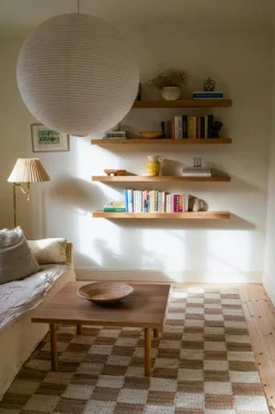 Chess Rug Natural Jute / Off-white, 180x270 cm