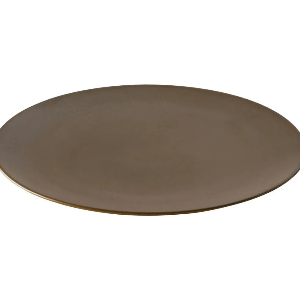 Chestnut Dinner Plate Matte Brown 26 cm